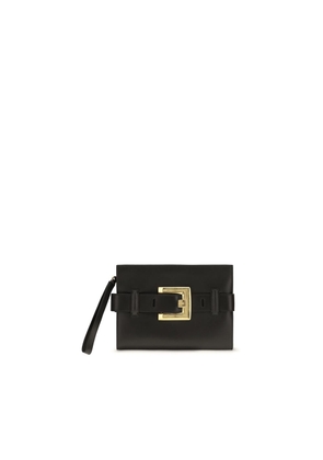 Balmain Black Lamb Ovis Aries Aries Clutch Bag