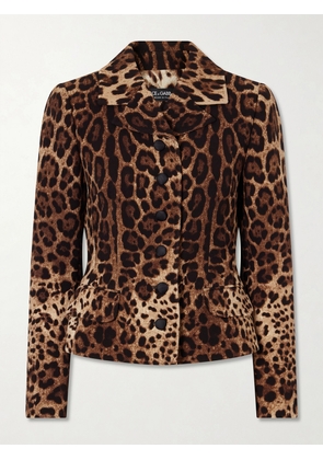 Dolce & Gabbana - Leopard-print Wool Blazer - Animal Print - IT36,IT38,IT40,IT42,IT44