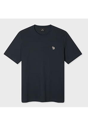 PS Paul Smith Navy Cotton Zebra Logo T-Shirt Blue