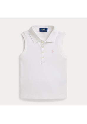 Stretch Mesh Sleeveless Polo Shirt
