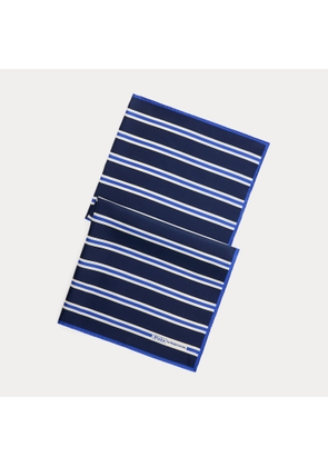 Striped Silk Square Scarf