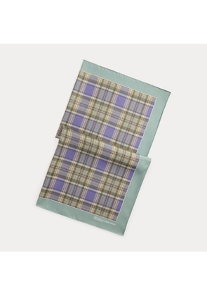Plaid Silk Square Scarf