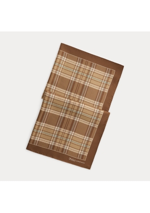 Plaid Silk Square Scarf
