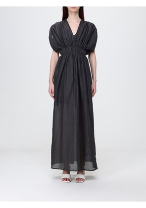 120% LINO Dress Woman color Charcoal