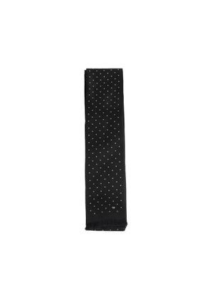 Micro Polkadot Silk Scarf