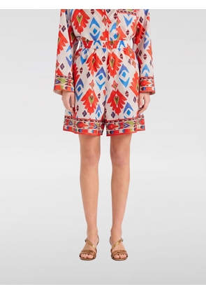 MOMONÌ High-Waisted Ethnic Print Cotton Shorts with Elasticated Waist