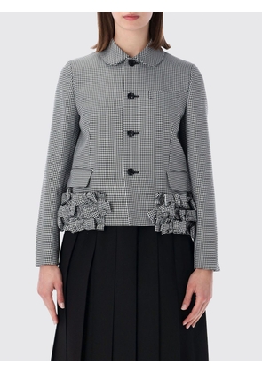 COMME DES GARÇONS Short Check Blazer with Bows and Peter Pan Collar
