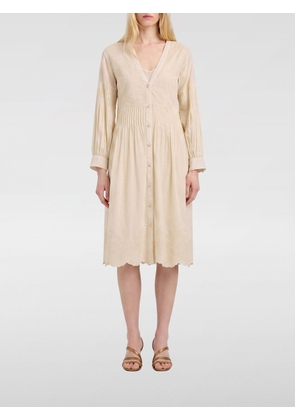 MOMONÌ Long-Sleeved Cotton Voile Midi Shirtdress
