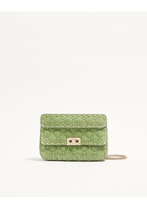 Valentino Garavani Valentino Garavani Rockstud Spike Small Suede Bag Woman MINT UNI
