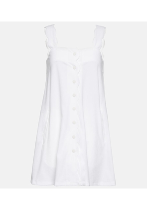 Marysia Scalloped cotton blend minidress