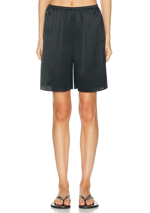 EAVES Loretta Silk Short in Black - Black. Size L (also in XS, XXS, S, M, XL).
