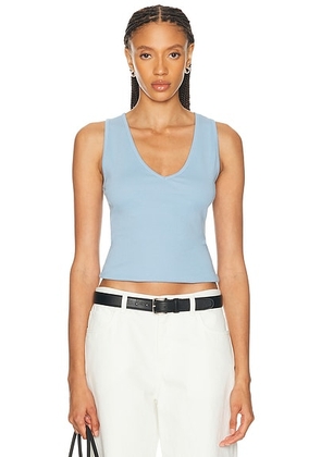 GRLFRND V-neck Muscle Tank in Sky Blue - Baby Blue. Size S (also in XXS, XS, M, L, XL).
