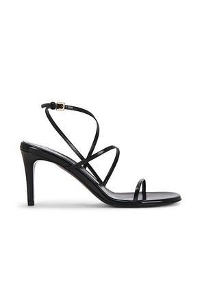 KHAITE Loop Sandal in Black - Black. Size 36 (also in 38).