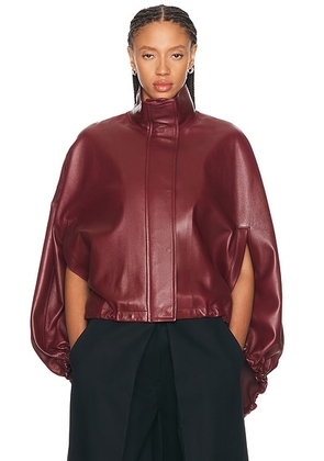 Balenciaga Short Cape in Burgundy - Burgundy. Size XS (also in S).