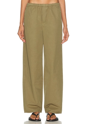 GRLFRND Kacey Pull On Wide Leg in Oak Moss - Green. Size M (also in S, XXS, XS, L, XL).