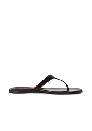 KHAITE Archer Thong Sandal in Bordeaux - Burgundy. Size 36 (also in 36.5, 37, 37.5, 38, 39, 39.5, 41).