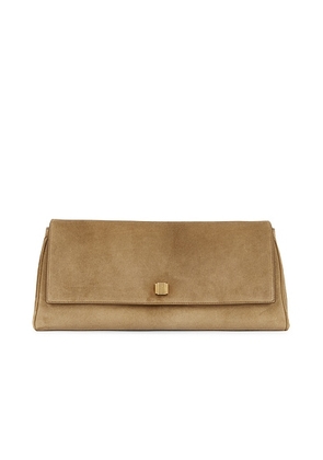 KHAITE Audrey Clutch in Mud - Brown. Size all.