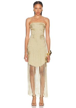 Cult Gaia Edina Dress in Gold - Metallic Gold. Size XS (also in S, M, L).