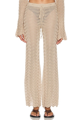 Bananhot Bia Pant in Sand Gold - Metallic Gold. Size XL (also in XS/S, M/L).