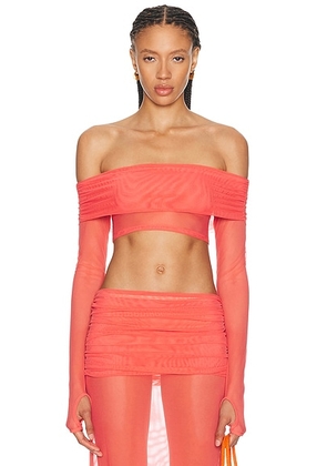 Bananhot Lena Top in Peach Pink - Peach. Size L (also in XS, S, M, XL).
