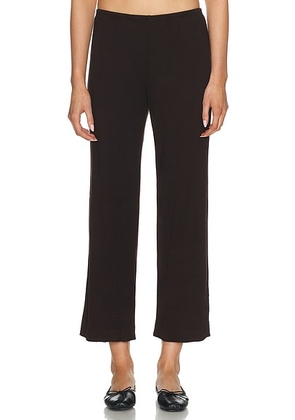 DONNI. The Baby Rib Scallop Pant in Espresso - Chocolate. Size S (also in XS, L).