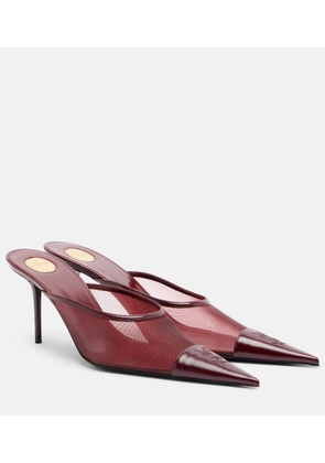 Saint Laurent Renee mesh and leather mules