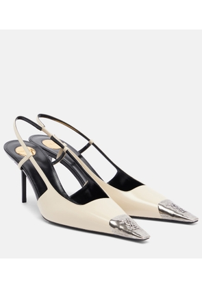 Saint Laurent Jeanne leather slingback pumps