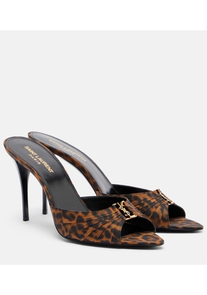 Saint Laurent Babylone Cassandre grosgrain mules