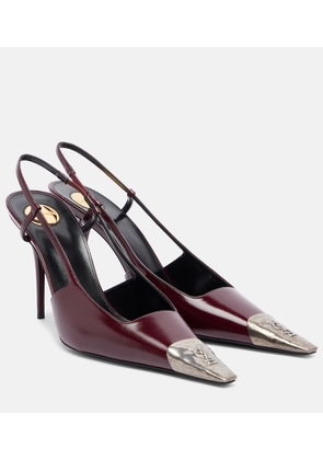 Saint Laurent Jeanne leather slingback pumps