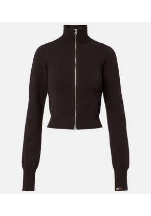 Extreme Cashmere NÂ°302 Lemon cashmere-blend zip-up cardigan