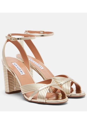 Aquazzura Very Sundance metallic leather sandals