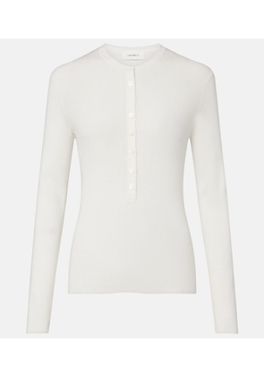 Lisa Yang Airi ribbed-knit cotton and cashmere Henley shirt