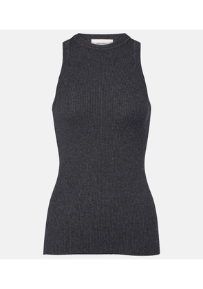 Lisa Yang Amya ribbed-knit cotton and cashmere tank top