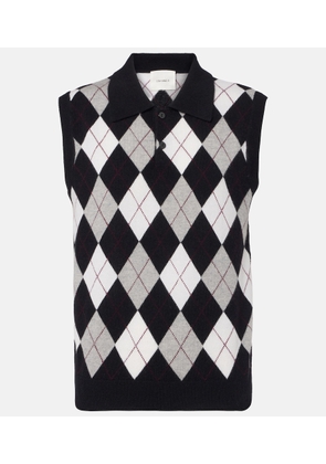 Lisa Yang Anwen argyle cashmere sweater vest