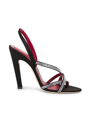 Valentino Garavani Dans Le Foyer Sandal in Nero & Crystal - Black. Size 40 (also in 38, 39, 38.5, 37.5).