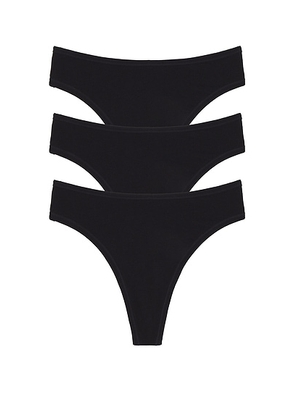 Negative Underwear Cloud Cotton Thong 3-pack in Black - Black. Size XS/S (also in ).