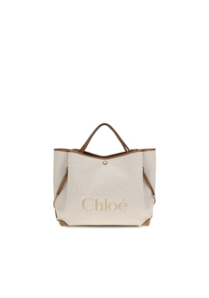 Chloé Beige Cotton Shoulder Bag