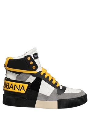 Dolce & Gabbana Multicolor Leather High Top Sneakers Shoes - EU40.5/US7.5