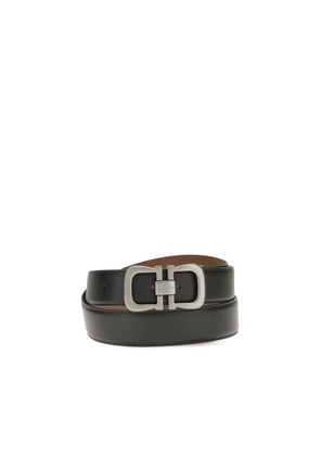 Ferragamo Black Calf Leather Bos Taurus Regular Belt - 100 cm / 40 Inches