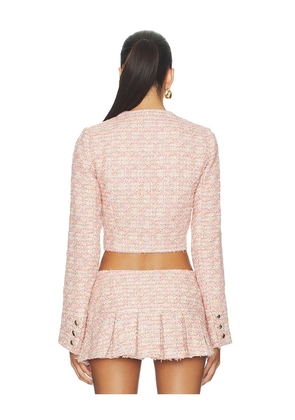 GUIZIO Patch Pocket Crop Jacket in Pink. Size M. Also in XS, L.