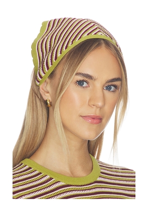 De Rococo Crochet Bandana in Burgundy,Green.