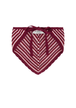 De Rococo Crochet Bandana in Burgundy.