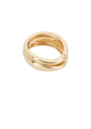 BaubleBar Hinge Bangle Set Of 2 in Metallic Gold.