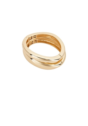 BaubleBar Hinge Bangle Set Of 2 in Metallic Gold.