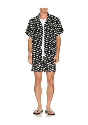 Arrels Barcelona Birds x Clara Arn?s Classic Swim Shorts in Black in Black. Size S. Also in M, L, XL/1X.