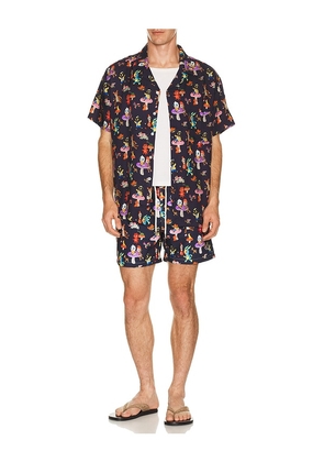 Arrels Barcelona Catch The Wind x Gary Baseman Exclusive Swim Shorts in Blue in Blue. Size S. Also in M, L, XL/1X.