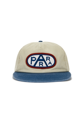 By Parra Gas Station 5 Panel Hat in Cream.