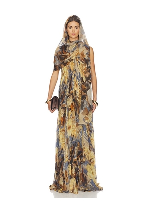 Cult Gaia Emmitt Dress in Yellow,Blue. Size 0. Also in 4, 8.