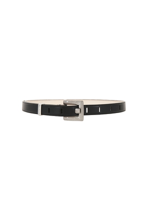 BALMAIN 2cm Anthem Belt in Noir in Black. Size 65. Also in 70, 75.