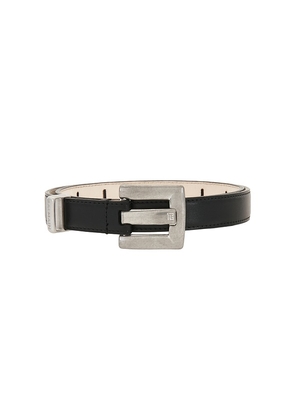 BALMAIN 2cm Anthem Belt in Noir in Black. Size 65. Also in 70, 75.